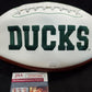 Oregon Ducks Jevon Holland Autographed Signed Logo Football Jsa Coa