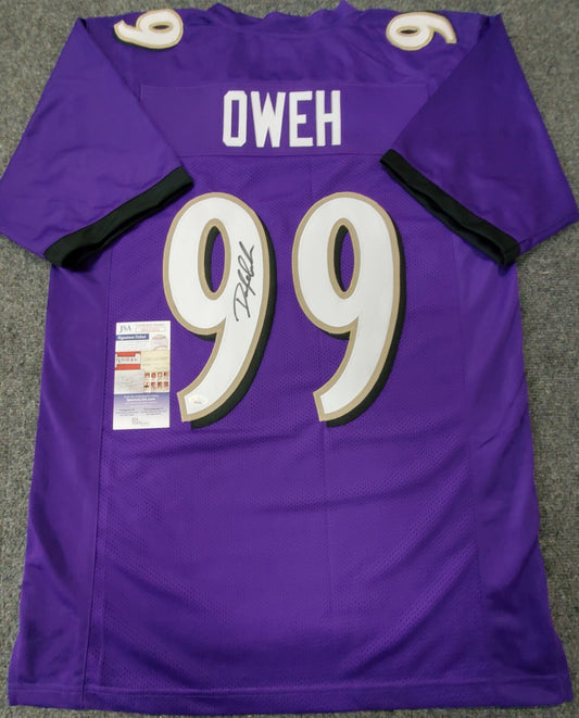 Baltimore Ravens Odafe Jayson Oweh Autographed Signed Jersey Jsa Coa