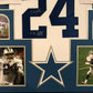 Framed Dallas Cowboys Larry Brown Autographed Signed Inscribed Jersey Jsa Coa