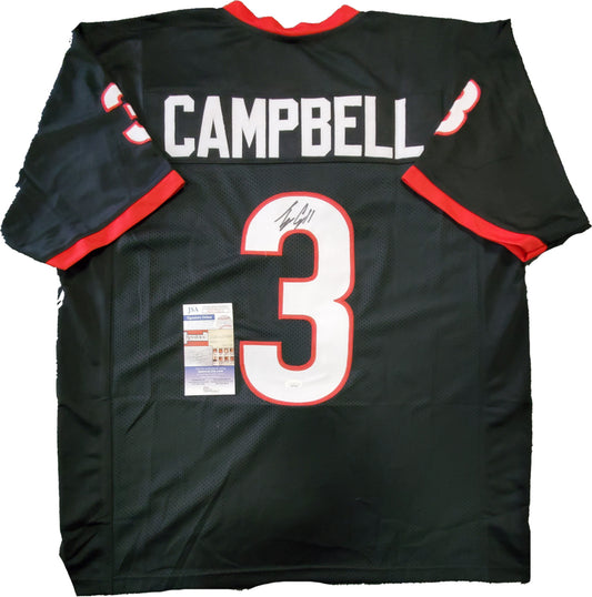 Georgia Bulldogs Tyson Campbell Autographed Signed Jersey Jsa Coa