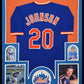Framed Howard Johnson Autographed Signed N.Y. Mets Jersey Jsa Coa