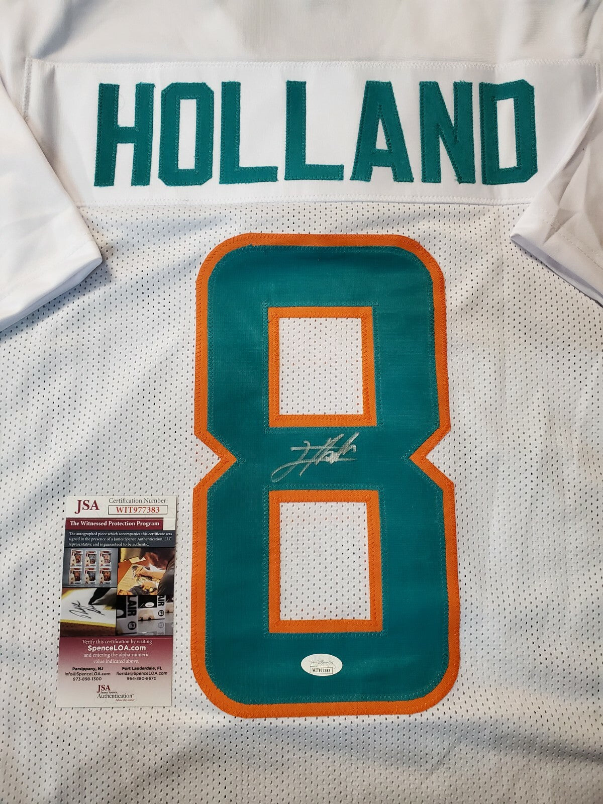 Miami Dolphins Jevon Holland Autographed Signed Jersey Jsa Coa
