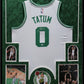 Framed In Suede Boston Celtics Jayson Tatum Autographed Jersey Fanatics Holo