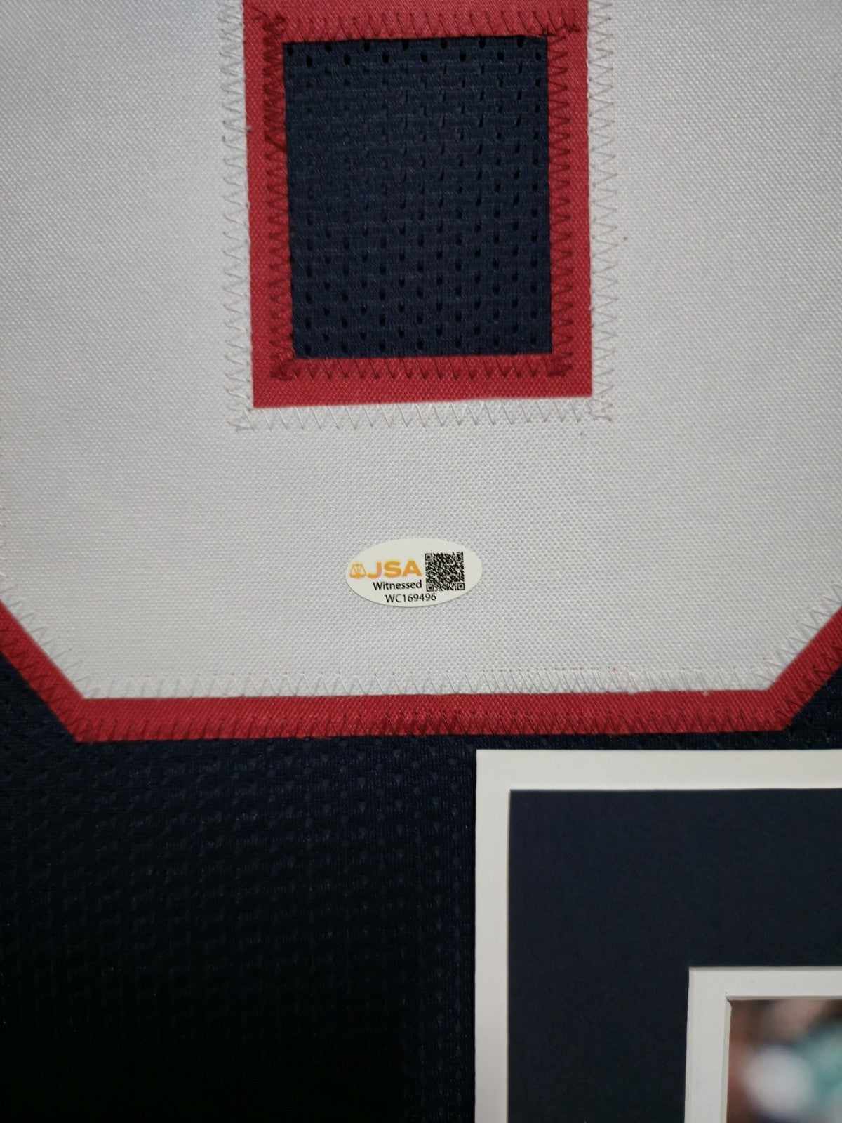Framed New England Patriots Will Campbell Autographed Signed Jersey Jsa Coa