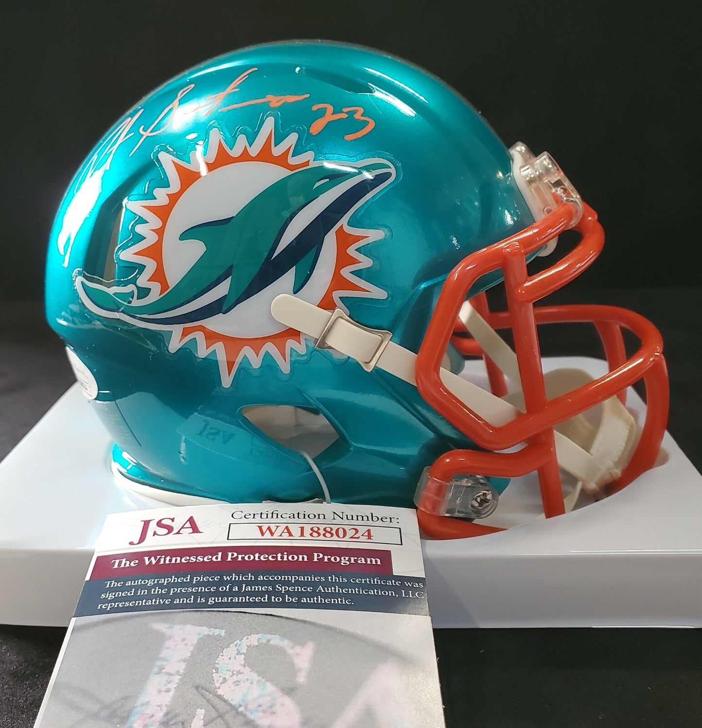Patrick Surtain Autographed Signed Miami Dolphins Flash Mini Helmet Jsa Coa