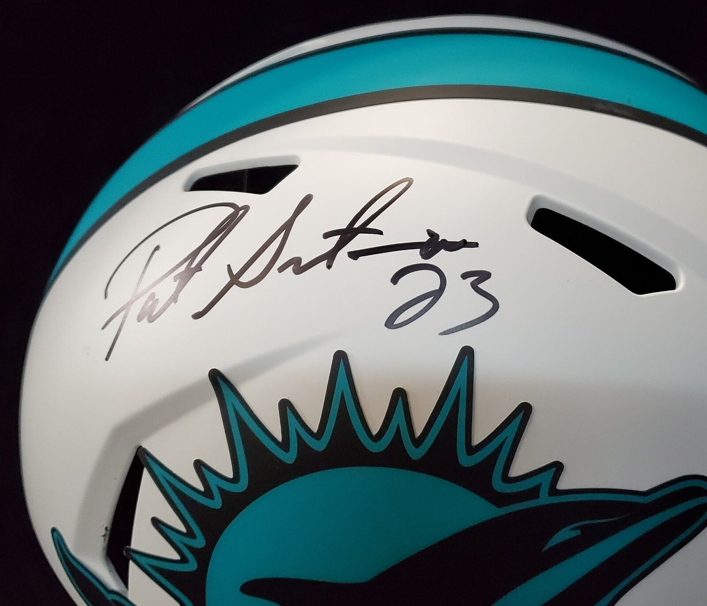 Miami Dolphins Pat Surtain Sam Madison Signed F/S Lunar Replica Helmet Jsa Coa