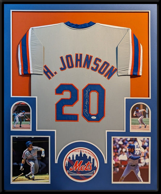 Framed Howard Johnson Autographed Signed N.Y. Mets Jersey Jsa Coa
