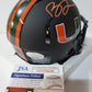 Miami Hurricanes Brevin Jordan Autographed Signed Mini Helmet Jsa Coa