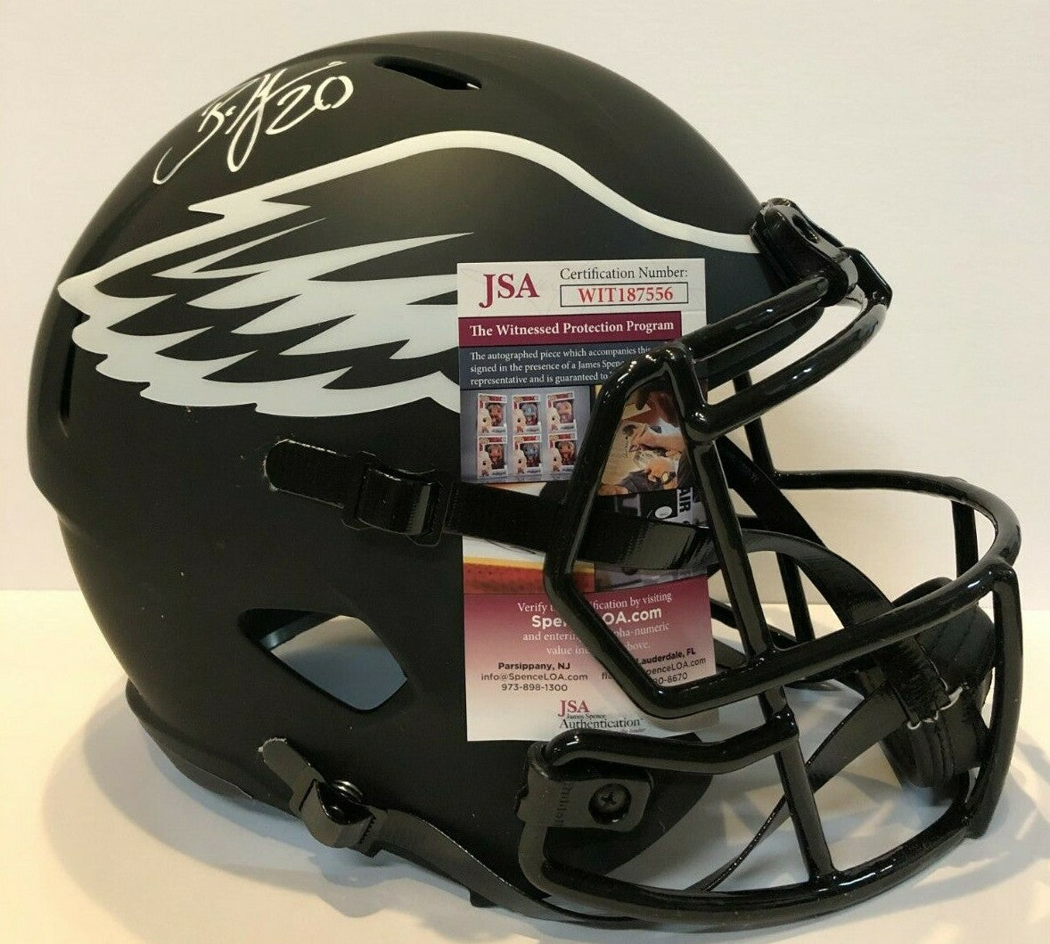 Brian Dawkins Signed Eagles Full Size Speed Eclipse Replica Helmet Jsa Coa