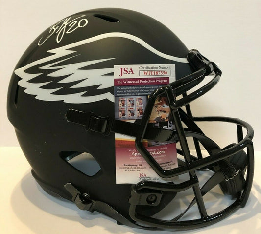 Brian Dawkins Signed Eagles Full Size Speed Eclipse Replica Helmet Jsa Coa