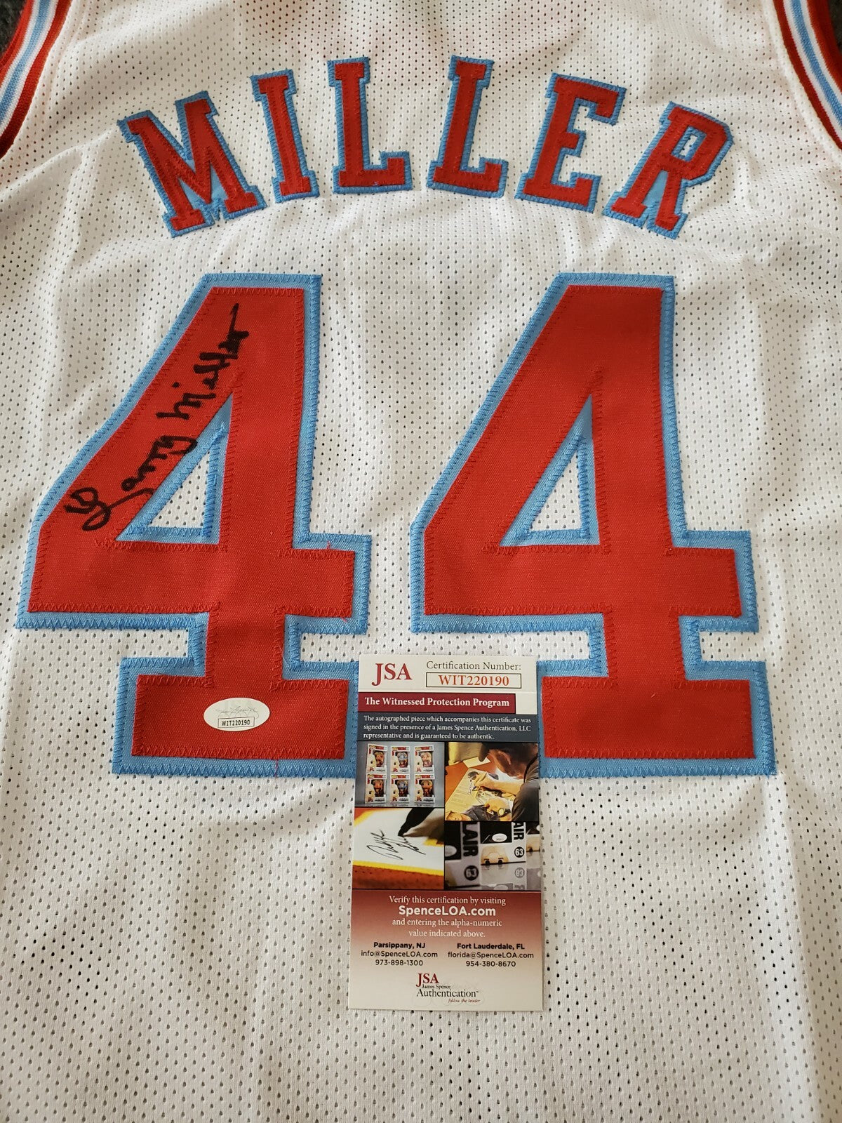 Carolina Cougars Larry Miller Autographed Signed Aba Jersey Jsa Coa