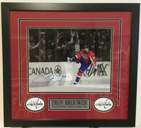 Framed Signed Troy Brouwer Washington Capitals 11X14 Photo W/Proof