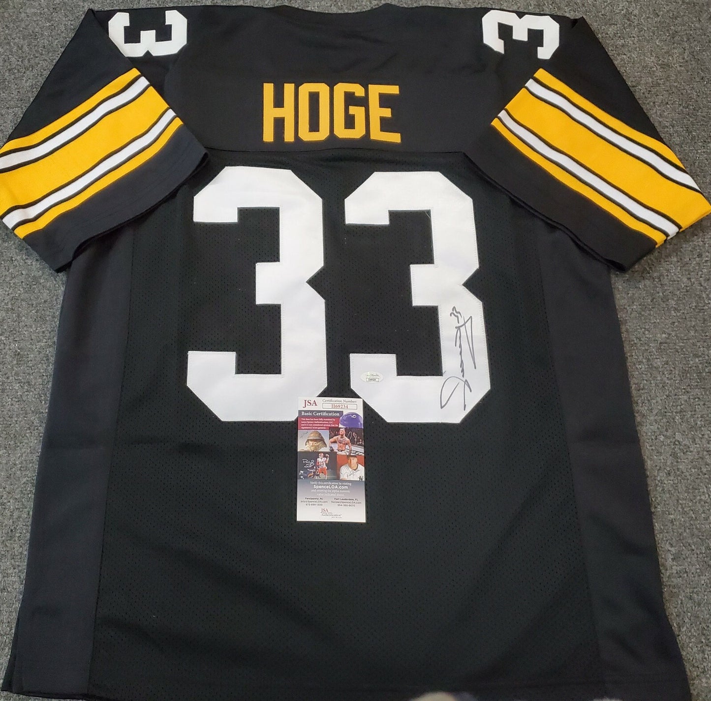 Pittsburgh Steelers Merril Hoge Autographed Signed Jersey Jsa  Coa