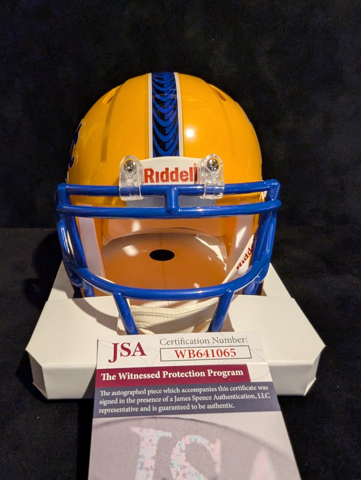 Pitt Panthers Jason Pinnock Signed Speed Mini Helmet Jsa Coa