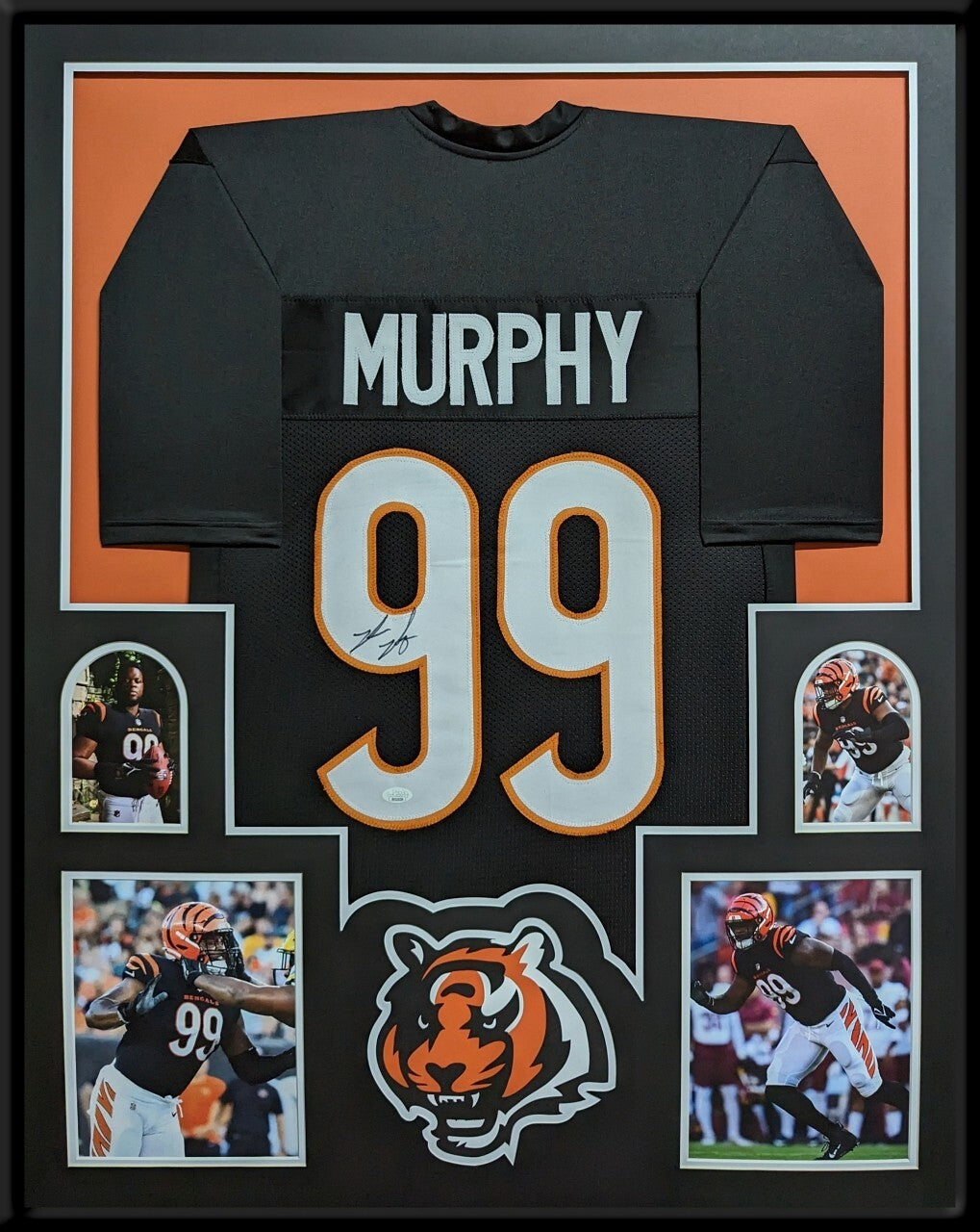 Framed Cincinnati Bengals Miles Murphy Autographed Jersey Jsa Coa