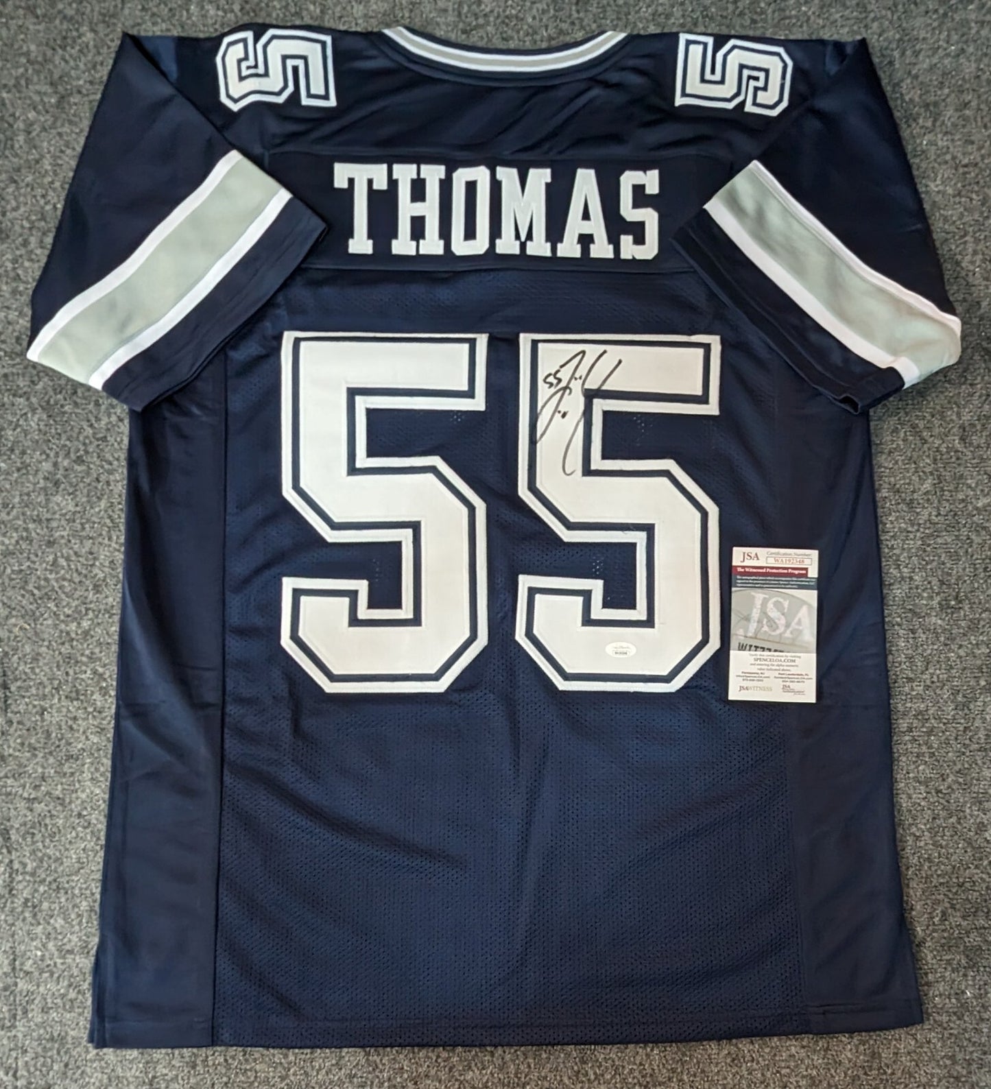 Dallas Cowboys Zach Thomas Autographed Signed Jersey Jsa  Coa