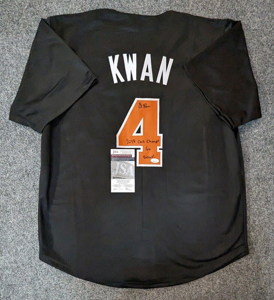 Oregon State Beavers Steven Kwan Signed Inscribed Jersey - Jsa Coa