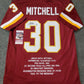 Washington Football Brian Mitchell Autographed Stat Jersey Jsa Coa