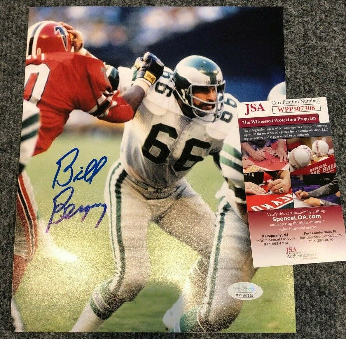 MVP Authentics Bill Bergey Autographed Signed Philadelphia Eagles 8X10 Photo Jsa Coa 26.10 sports jersey framing , jersey framing