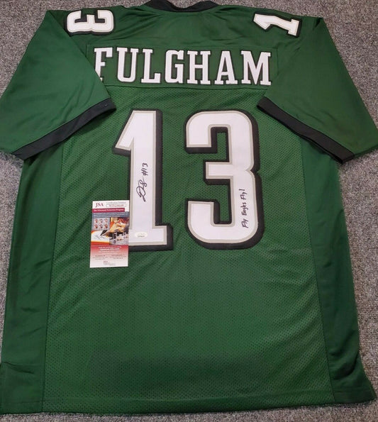 Philadelphia Eagles Travis Fulgham Autographed Inscribed Jersey Jsa Coa