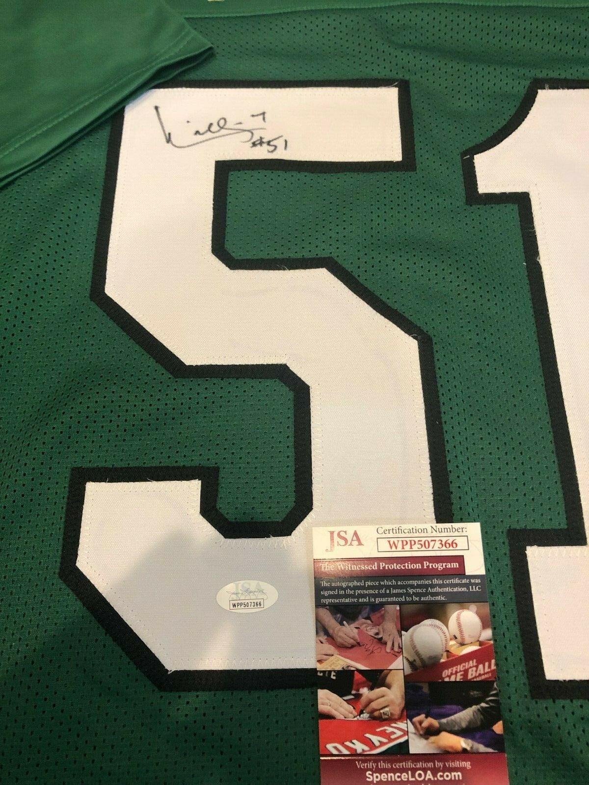 Philadelphia Eagles Willie Thomas Autographed Signed Jersey Jsa  Coa