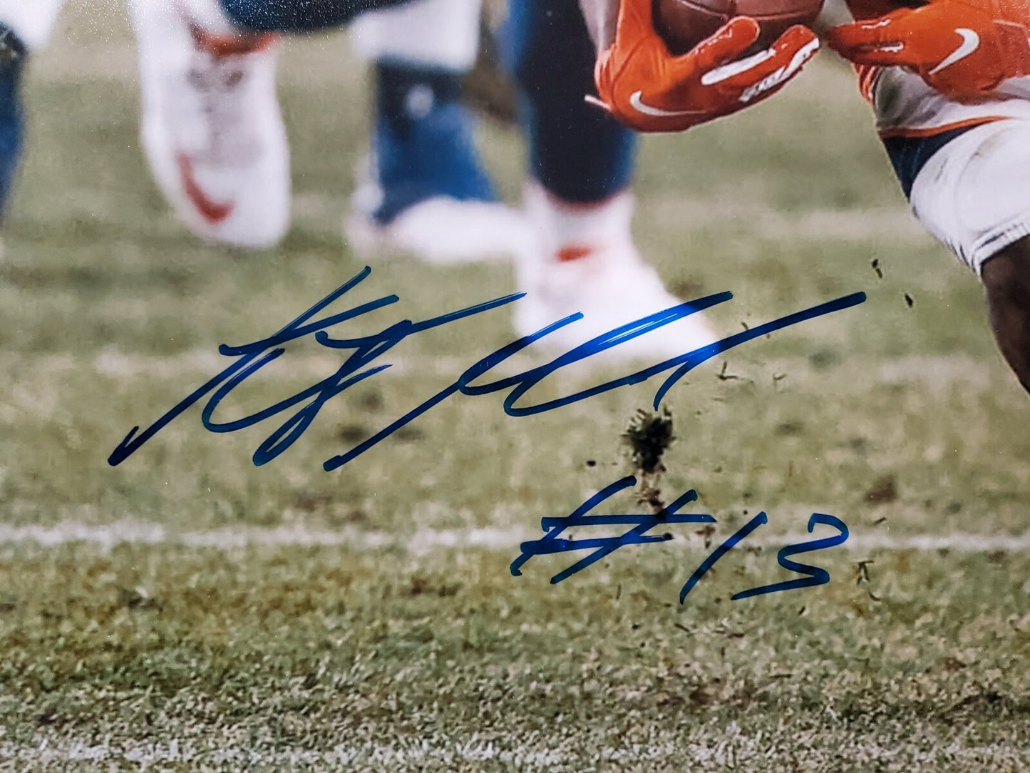 Denver Broncos Kj Hamler Framed Signed 16X20 Photo Jsa Coa