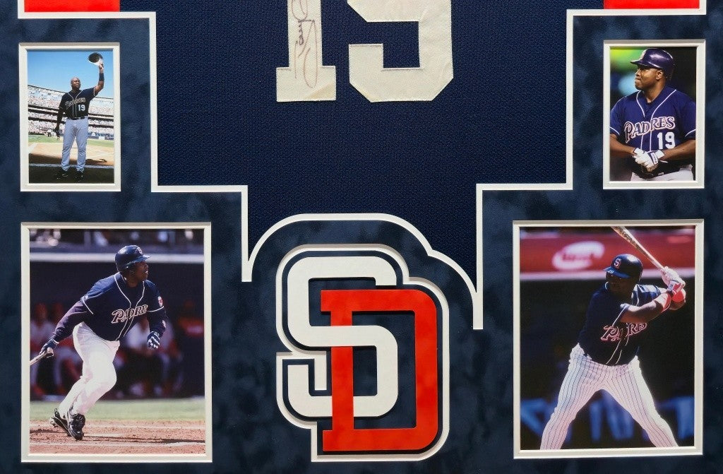 Framed In Suede San Diego Padres Tony Gwynn Autographed Signed Jersey Psa Coa