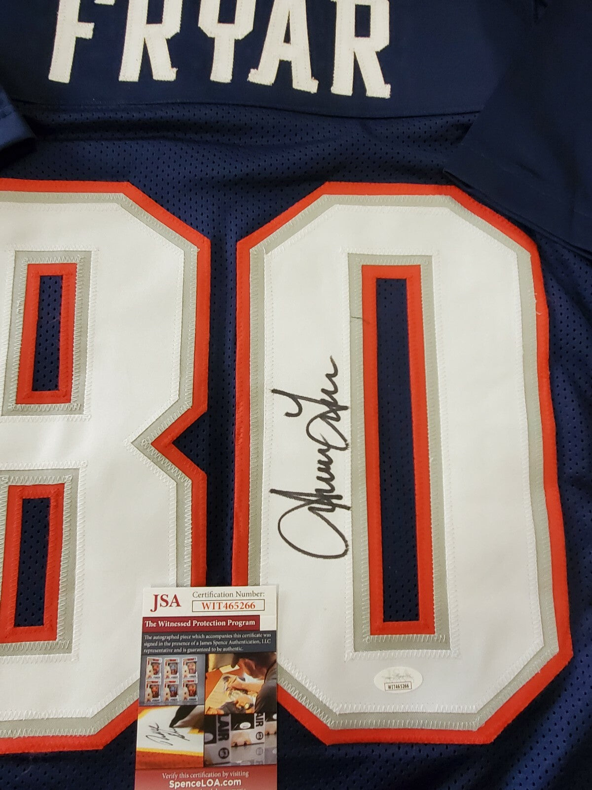 New England Patriots Irving Fryar Autographed Signed Jersey Jsa  Coa