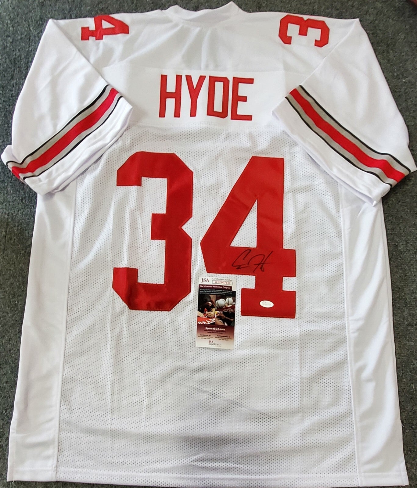 Ohio State Buckeyes Carlos Hyde Autographed Signed Jersey Jsa Coa