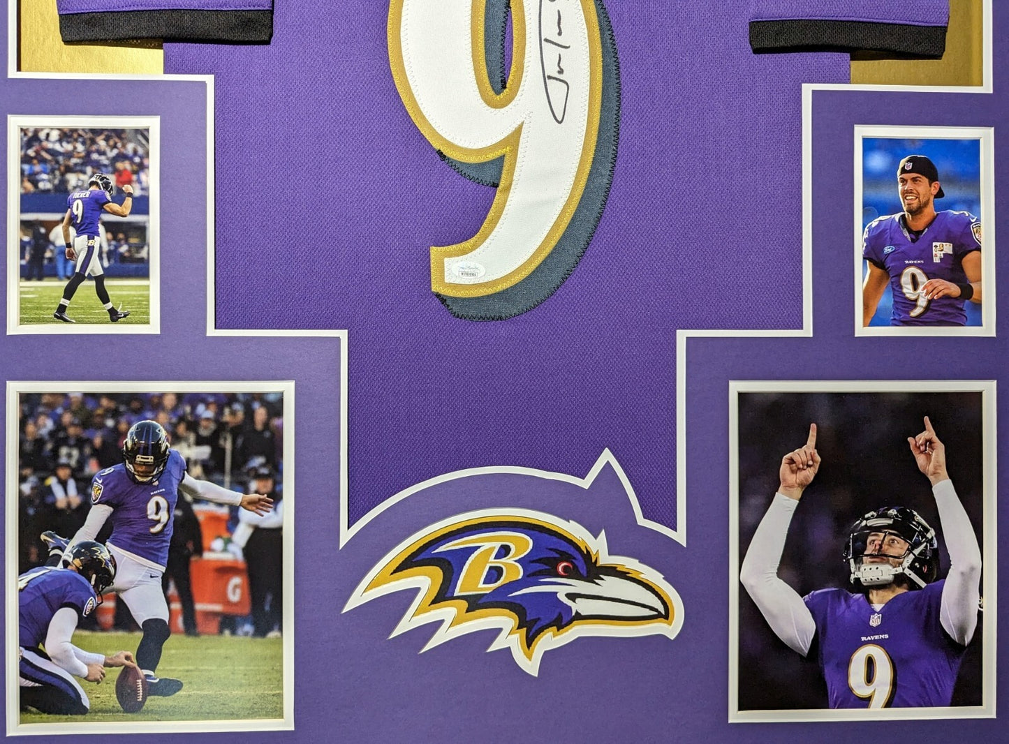 Framed Baltimore Ravens Justin Tucker Autographed Signed Jersey Jsa Coa