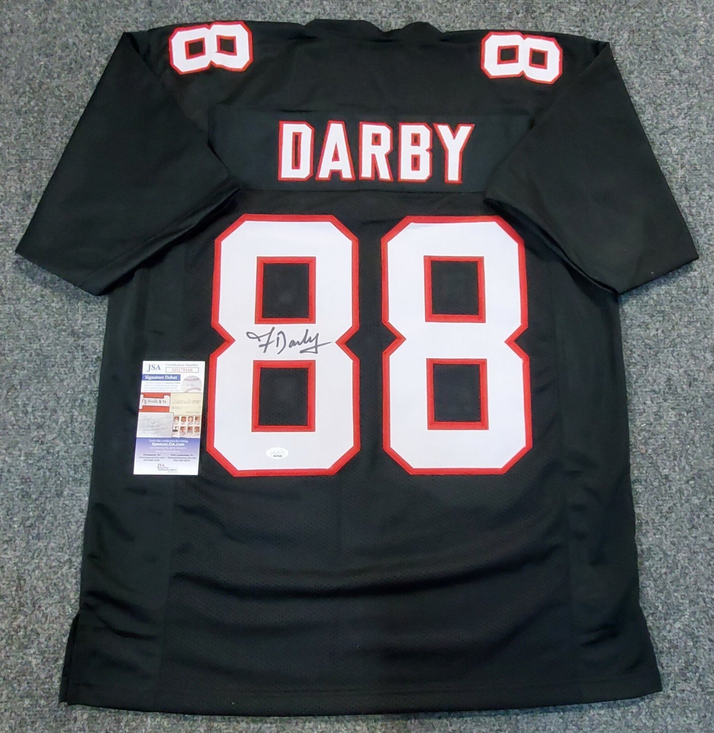 Atlanta Falcons Frank Darby Autographed Signed Jersey Jsa Coa