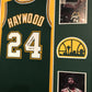Framed Spencer Haywood Autographed Signed Seattle Super Sonics Jersey Jsa Coa