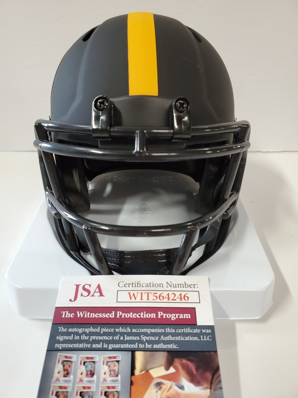 Pittsburgh Steelers Brett Keisel Autographed Signed Eclipse Mini Helmet Jsa Coa