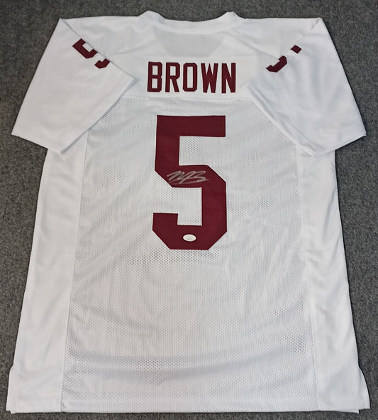 Oklahoma Sooners Marquise Brown Autographed Signed Jersey Jsa Coa Sticker Only