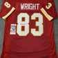 Washington Football Team Isaiah Wright Autographed Signed Jersey Jsa Coa