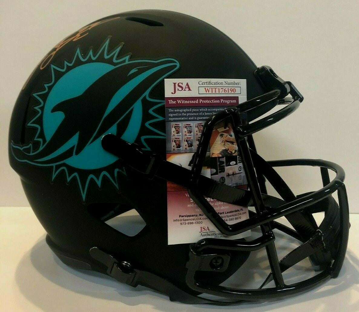 Jason Taylor Signed Miami Dolphins Full Size Eclipse Replica Helmet Jsa Coa