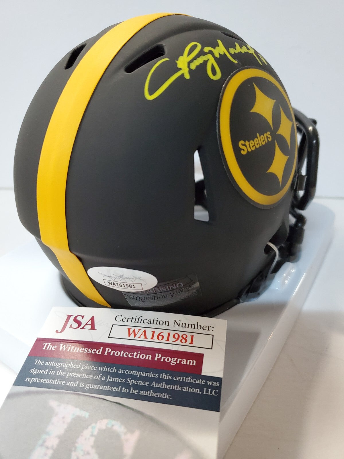 Pittsburgh Steelers Tommy Maddox Signed Eclipse Mini Helmet Jsa Coa