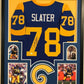 Framed Jackie Slater Autographed Signed Inscribed L.A. Rams Jersey Jsa Coa