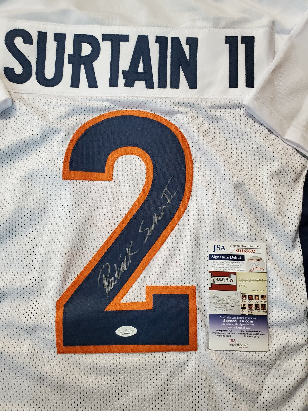 Denver Broncos Patrick Surtain Ii Autographed Signed Jersey Jsa  Coa
