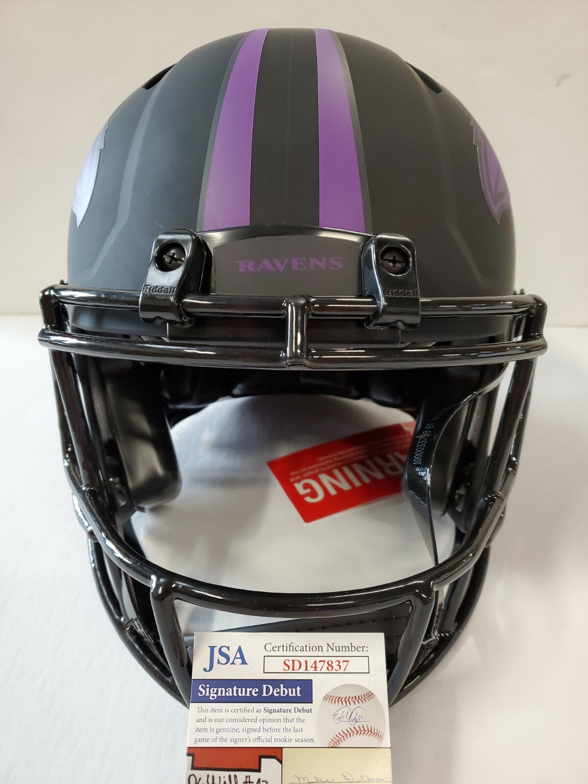 Baltimore Ravens Odafe Oweh Signed Full Size Eclipse Authentic Helmet Jsa Coa