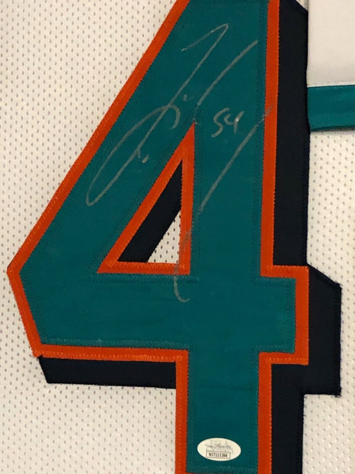 MVP Authentics Framed Miami Dolphins Zach Thomas Autographed Signed Jersey Jsa Coa 629.10 sports jersey framing , jersey framing