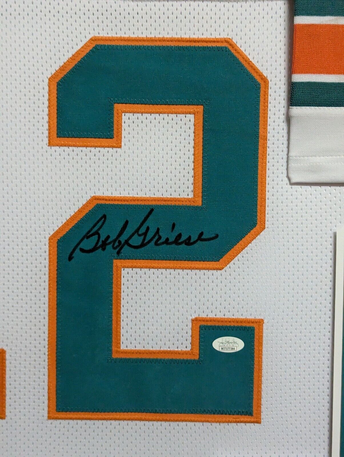 MVP Authentics Framed Miami Dolphins Bob Griese Autographed Signed Jersey Jsa Coa 360 sports jersey framing , jersey framing