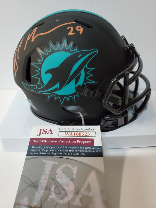 Miami Dolphins Sam Madison Autographed Eclipse Mini Helmet Jsa Coa