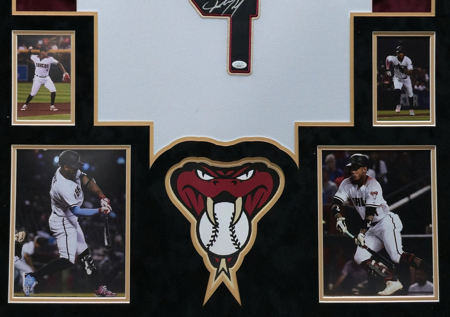Suede Framed Arizona Diamondbacks Ketel Marte Autographed Signed Jersey Jsa Coa