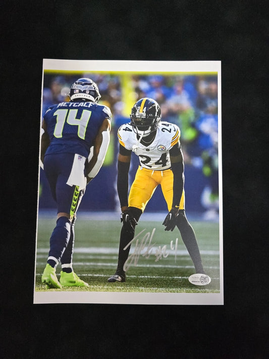Pittsburgh Steelers Joey Porter Jr Autographed 8X10 Photo Jsa Hologram
