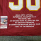 Washington Football Brian Mitchell Autographed Stat Jersey Jsa Coa