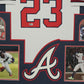Framed Atlanta Braves Michael Harrris Ii Autographed Jersey Beckett Hologram