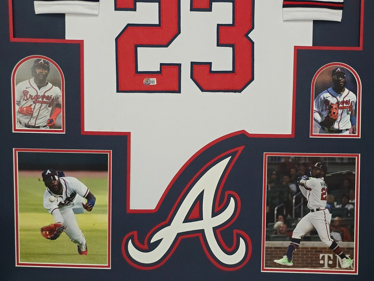 Framed Atlanta Braves Michael Harrris Ii Autographed Jersey Beckett Hologram