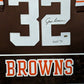 Custom Framed In Suede Cleveland Browns Jim Brown Autographed Signed Jersey Gtsm