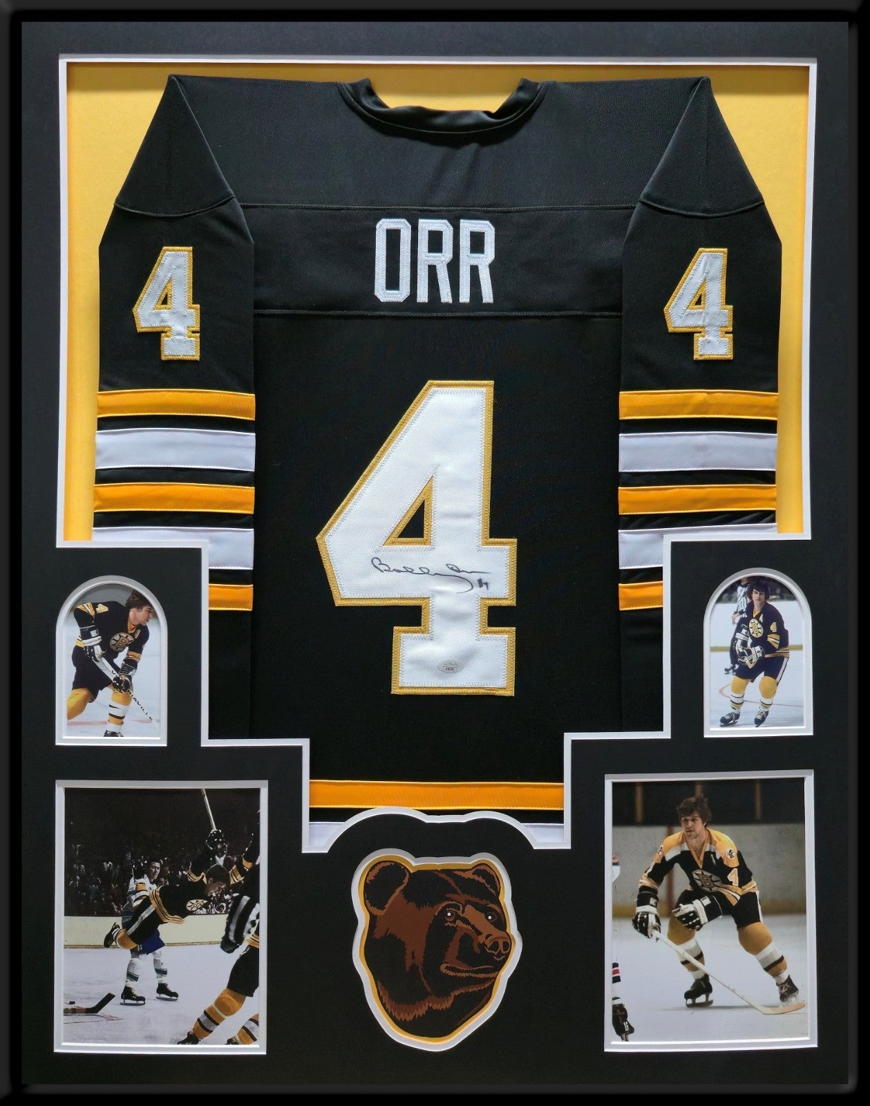 Framed Boston Bruins Bobby Orr Autographed Signed Jersey Jsa Coa